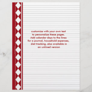 red diamond pages, customise with your own text