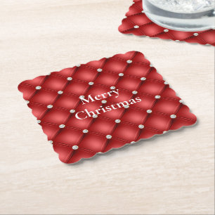 Red Diamond Paper Coaster