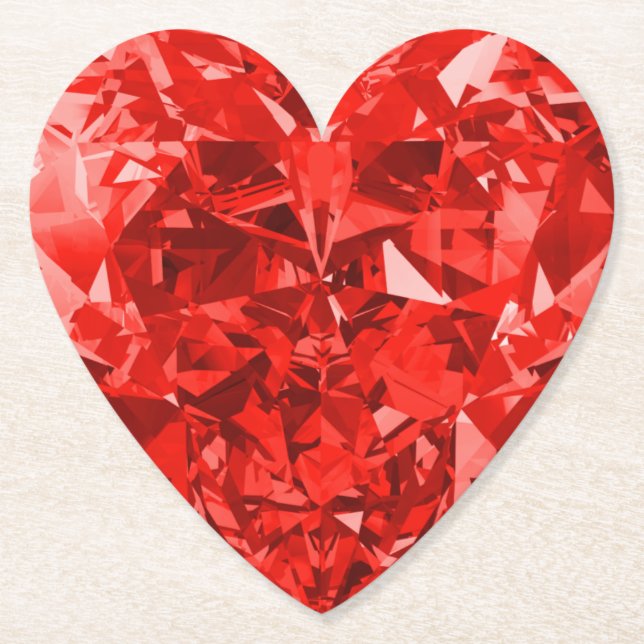  Red Diamond Paper Coasters (Front)