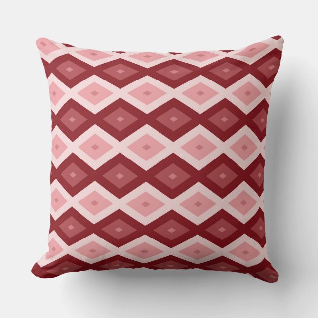 Red diamond pattern cushion (Front)