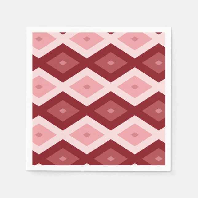 Red diamond pattern napkin (Front)