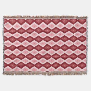 Red diamond pattern throw blanket