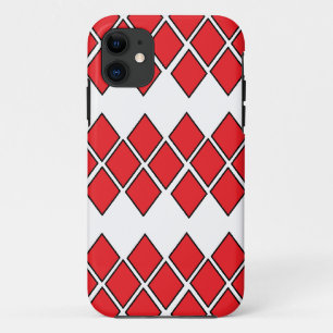 Red diamond shapes iPhone 11 case