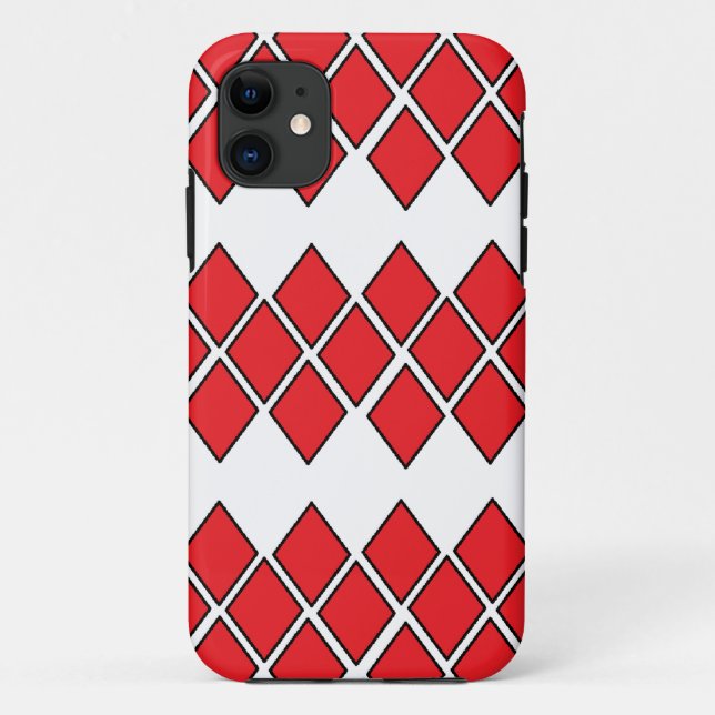 Red diamond shapes Case-Mate iPhone case (Back)