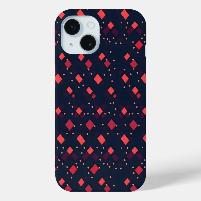 Red Diamonds Pattern Case-Mate iPhone Case (Back)