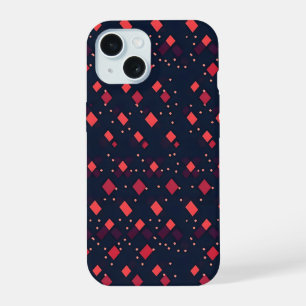 Red Diamonds Pattern iPhone 15 Case