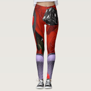 red dice black tights leggings long