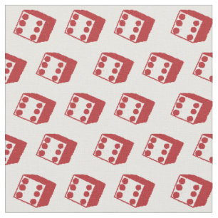 Red Dice Game Fabric