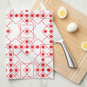 Red Dice Tea Towel