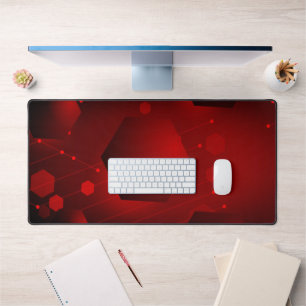 Red Digital abstract Desk Mat