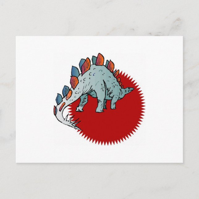 Red dinosaur postcard (Front)
