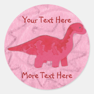 Red Dinosaur Stickers