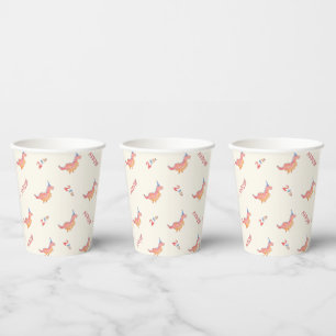 Red dinosaur two rex 2nd birthday party paper cups