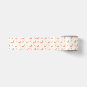 Red dinosaur two rex 2nd birthday party satin ribbon
