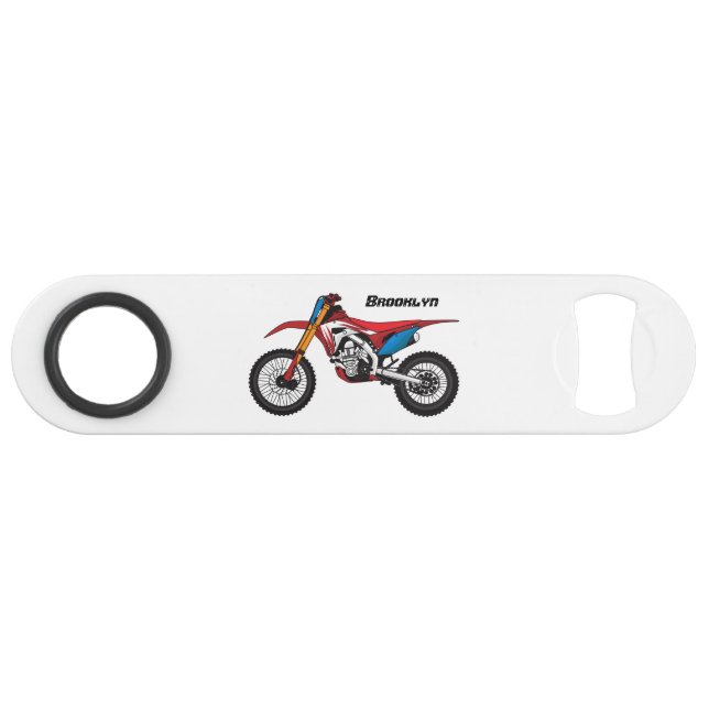 Red dirt bike motorcycle (Front (Horizontal))