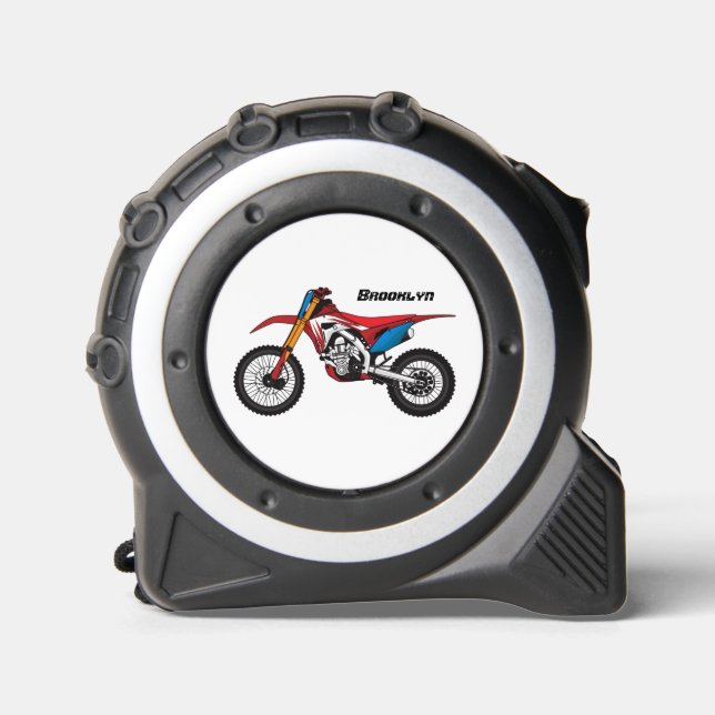 Red dirt bike motorcycle 1 (Front)