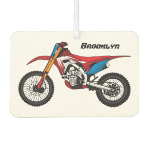 Red dirt bike motorcycle  car air freshener