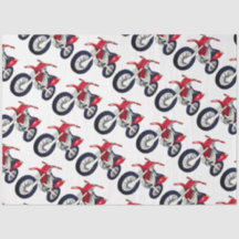 Red Dirt Bike Motorcycle Custom Colour Background