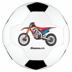 Red dirt bike motorcycle football