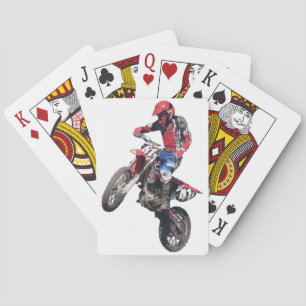 Red Dirt Bike Playing Cards