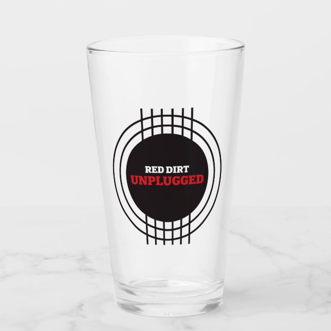 Red Dirt Unplugged Title Logo Pint Glass (Front)