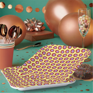 Red Disc Ribbon by Kenneth Yoncich Paper Plate