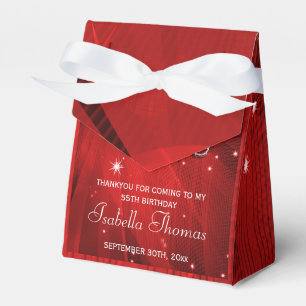 Red Disco Ball and Sparkle Heels Favour box