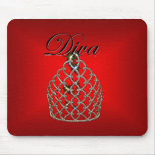 Red Diva Mouse Mat