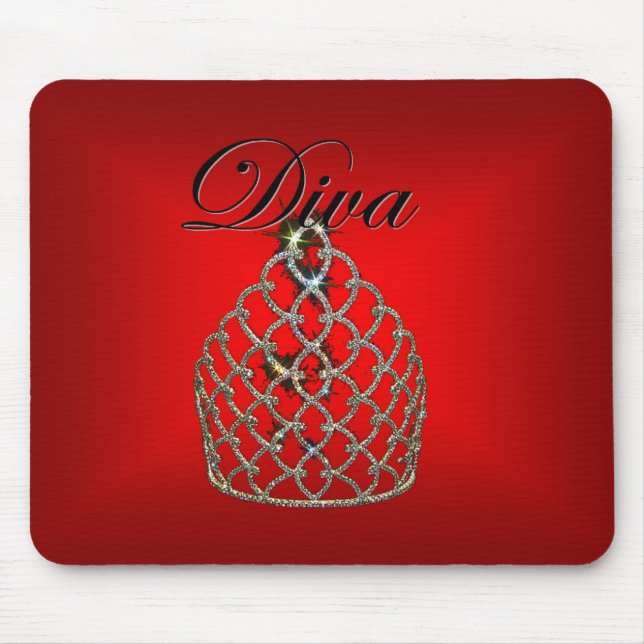 Red Diva Mouse Mat (Front)