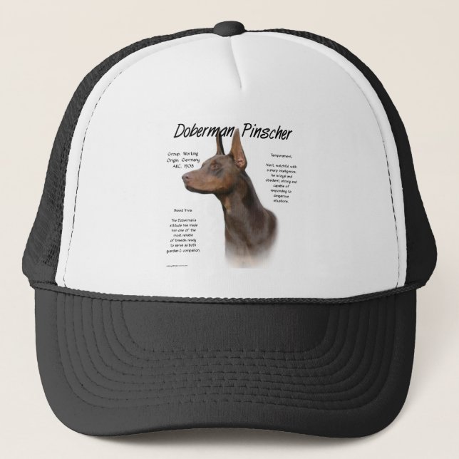 Red Doberman History  Trucker Hat (Front)