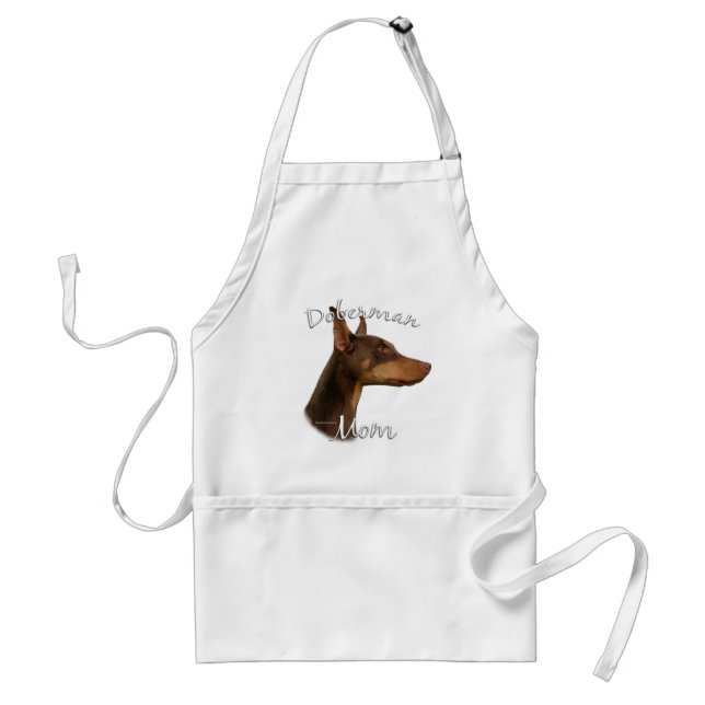 Red Doberman Pinscher Mum 2 Standard Apron (Front)