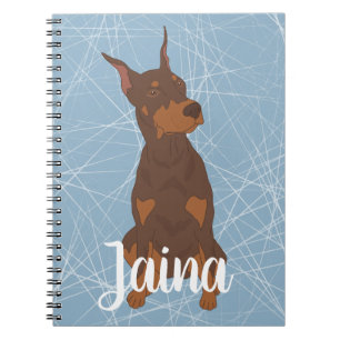 Red Doberman Pinscher Notebook