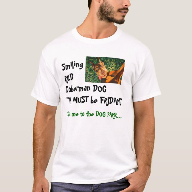 Red Dog Doberman T-Shirt (Front)