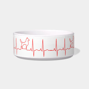 Red Dog Heartbeat Bowl