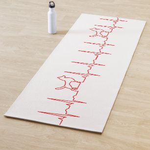 Red Dog Heartbeat Yoga Mat