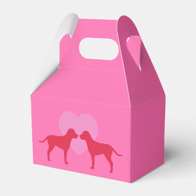 Red Dogs and Heart Favour Box (Front Side)