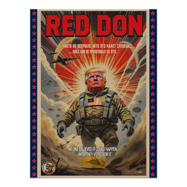 Red Don - Satirical Political Art Poster (Front)