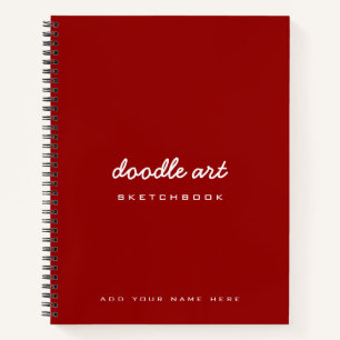 red doodle art name sketch notebook