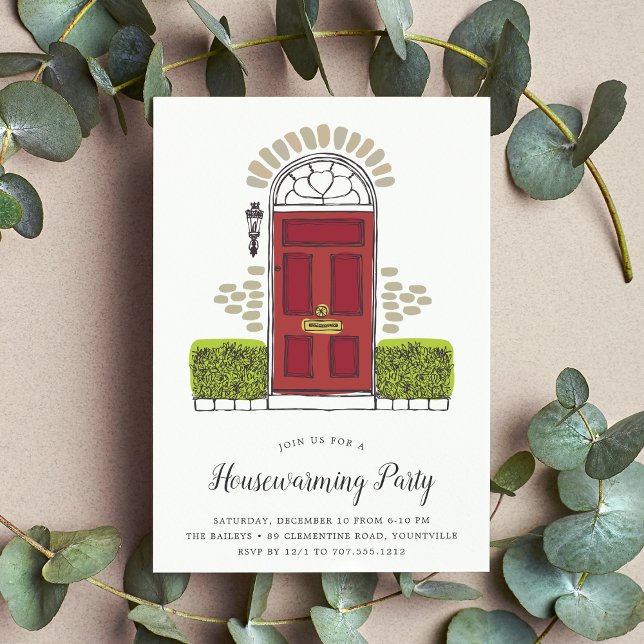 Red Door Housewarming Party Invitation (Creator Uploaded)