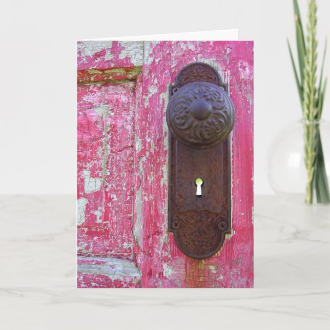 Red Door Keyhole Card (Front)