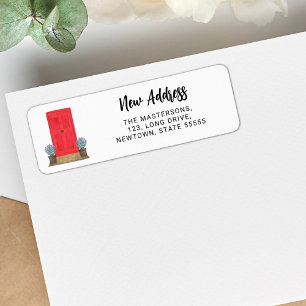 Red Door New Address Return Address Label