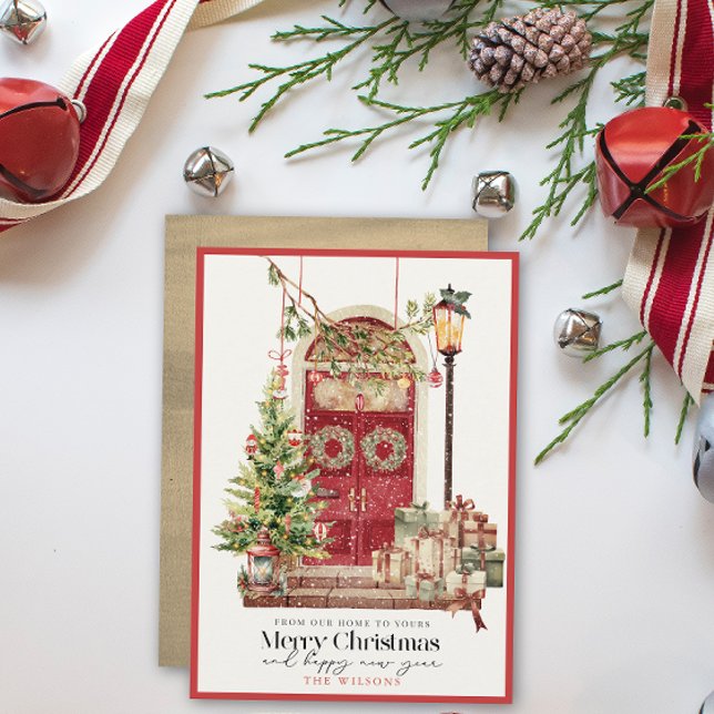 Red Door Our Home to Yours Christmas Holiday Card (Creator Uploaded)