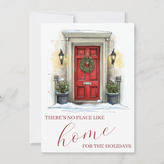 Red Door Real Estate Marketing Christmas Card (Front)