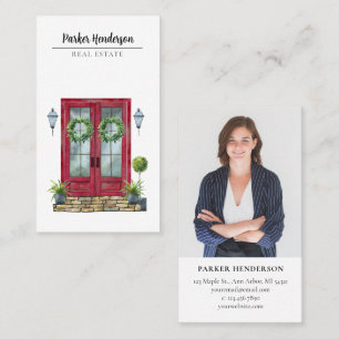 Red Door Real Estate Photo Business Card