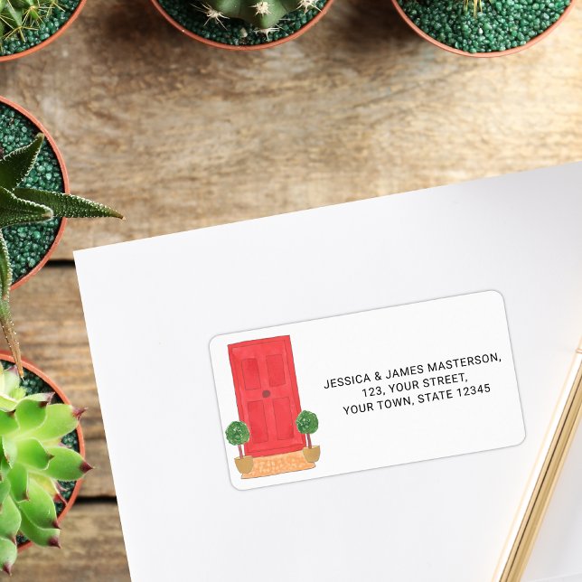 Red Door Return Address Label (Creator Uploaded)