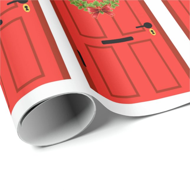 Red Door Wrapping Paper (Roll Corner)