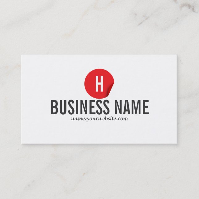 Red Dot Bodybuilding Business Card (Front)