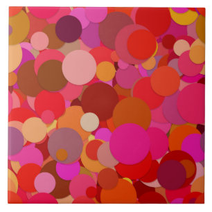 red dot confetti ceramic tile