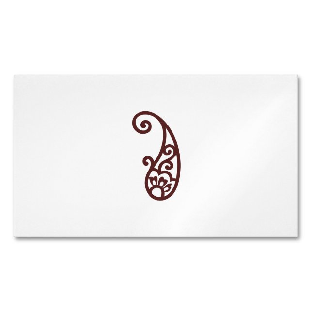 Red dot 	Magnetic business card (Front)