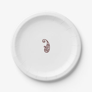 Red dot paper plate
